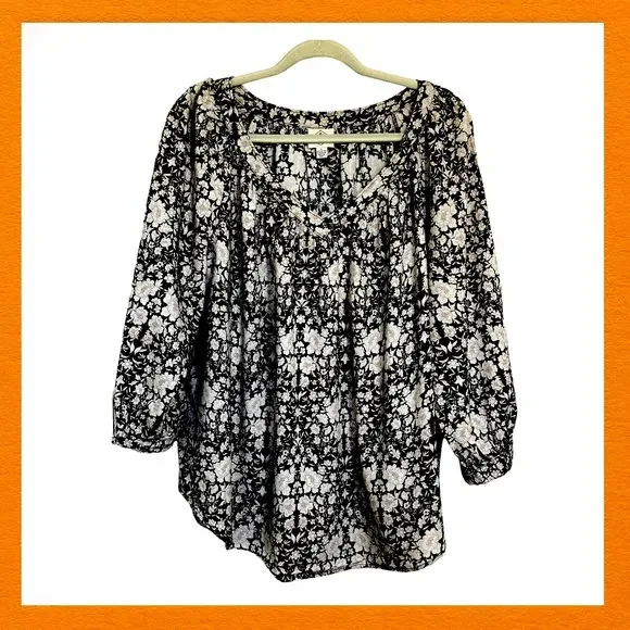 St. Johns Bay Peasant Blouse Size XL - Picture 1 of 5